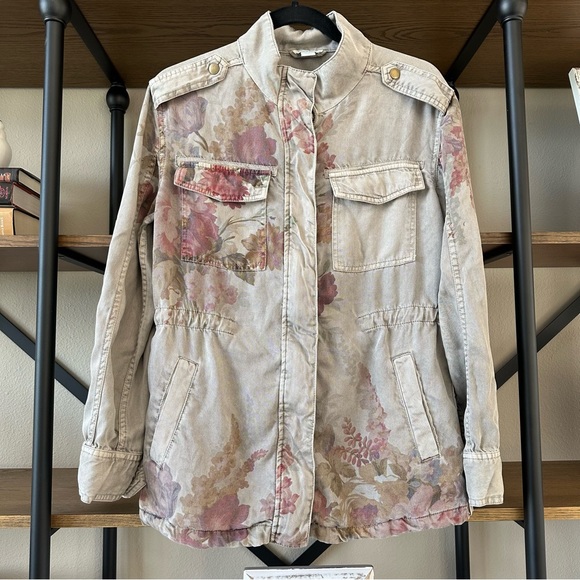 Sundance Jackets & Blazers - Sundance Rochelle Floral Taupe Jacket